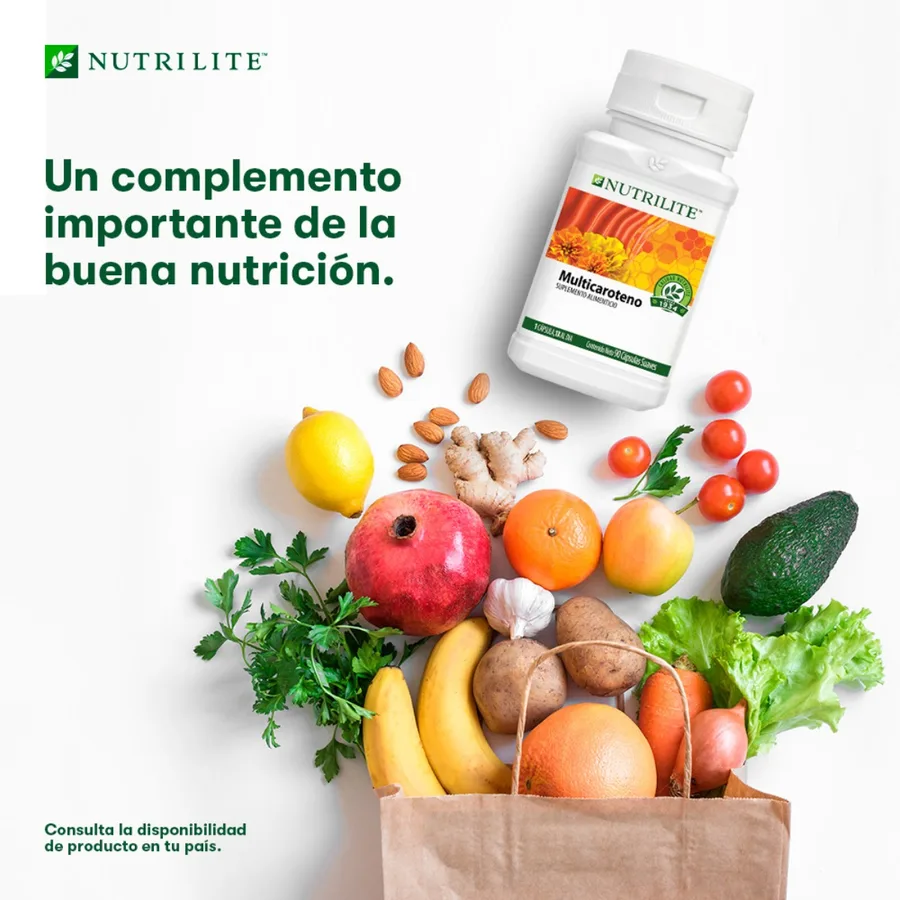 Multicaroteno Natural Tabletas de Nutrilite, producto Amway disponible en Bogotá
