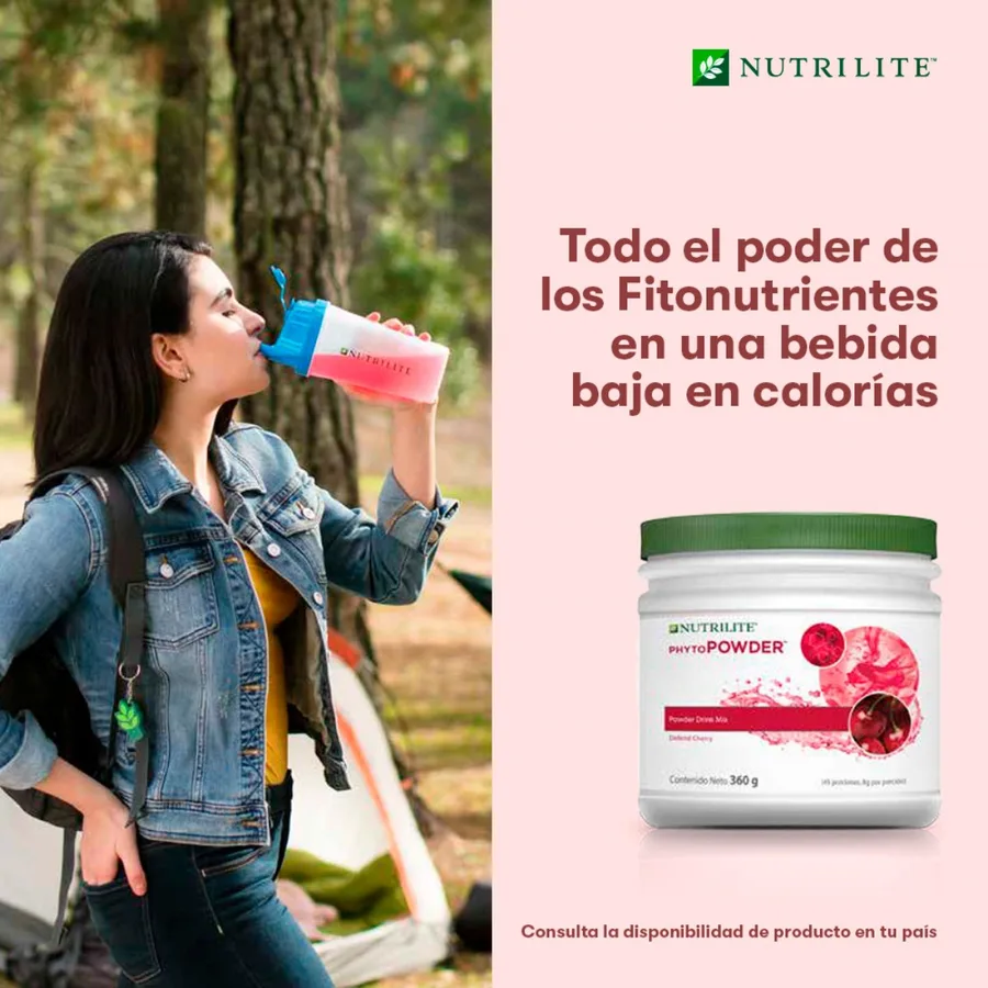 Phytopowder Sabor Cereza de Nutrilite, producto Amway disponible en Bogotá