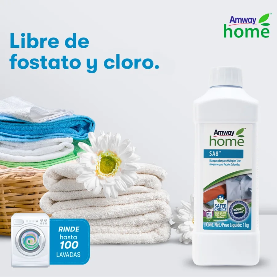 SA8 Blanqueador para Múltiples Telas de Amway Home, producto Amway disponible en Bogotá