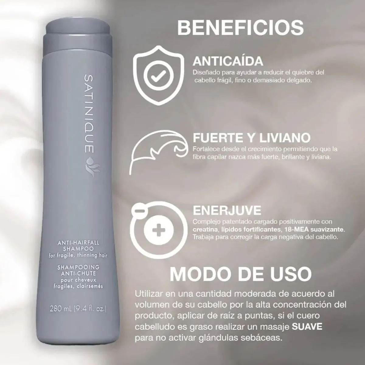 Shampoo Anti Caída Satinique